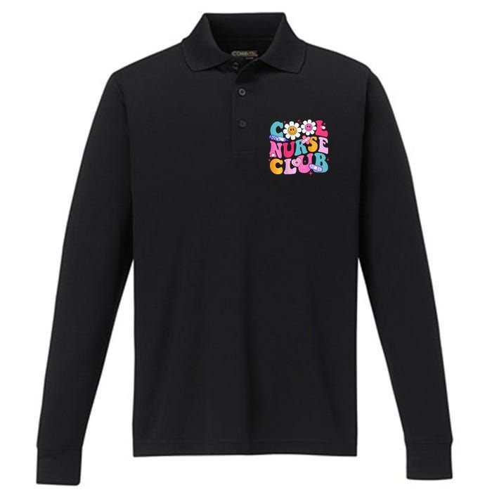 Cool Nurse Club Healthcare Nurse Life Performance Long Sleeve Polo