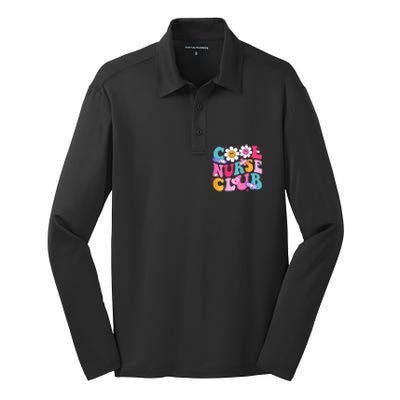 Cool Nurse Club Healthcare Nurse Life Silk Touch Performance Long Sleeve Polo