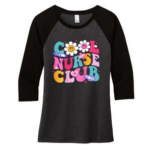 Cool Nurse Club Healthcare Nurse Life Women's Tri-Blend 3/4-Sleeve Raglan Shirt