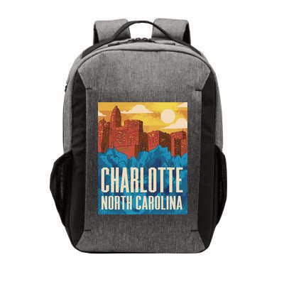 Charlotte North Carolina City Sunset Vector Backpack