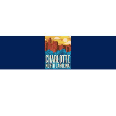 Charlotte North Carolina City Sunset Bumper Sticker