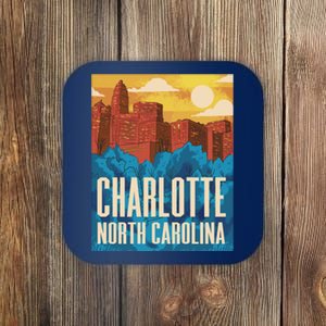 Charlotte North Carolina City Sunset Coaster