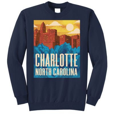 Charlotte North Carolina City Sunset Tall Sweatshirt