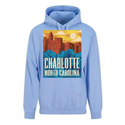 Charlotte North Carolina City Sunset Unisex Surf Hoodie