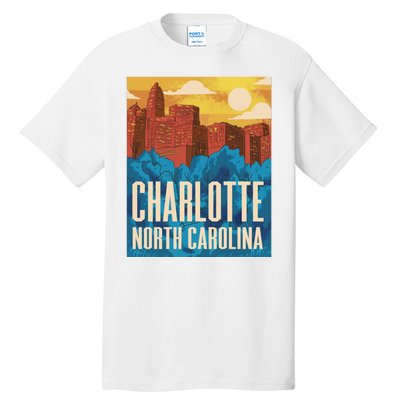 Charlotte North Carolina City Sunset Tall T-Shirt