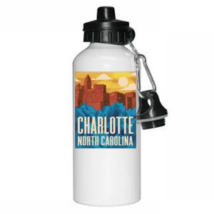 Charlotte North Carolina City Sunset Aluminum Water Bottle