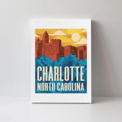 Charlotte North Carolina City Sunset Canvas