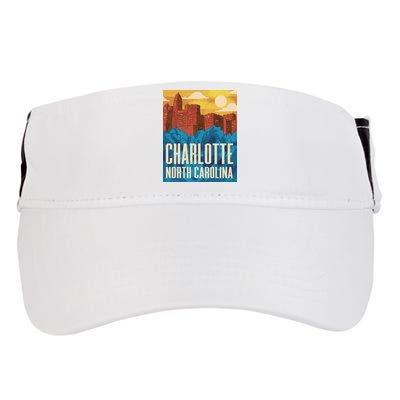 Charlotte North Carolina City Sunset Adult Drive Performance Visor