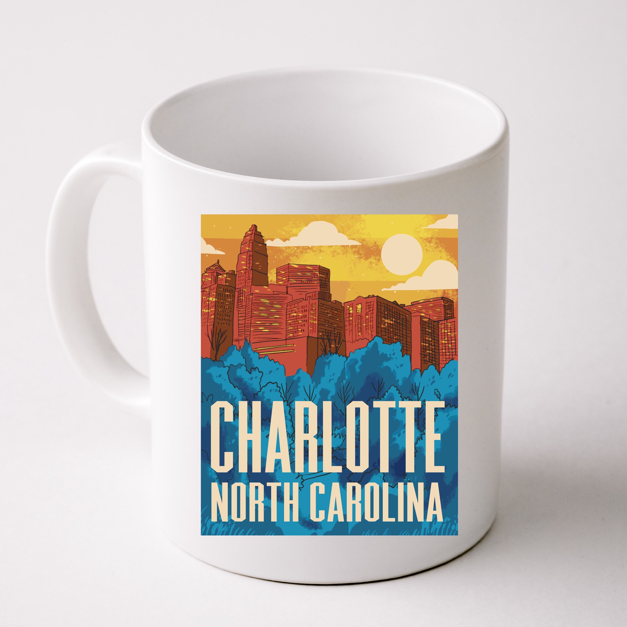 Charlotte North Carolina City Sunset Mug