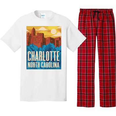 Charlotte North Carolina City Sunset Pajama Set