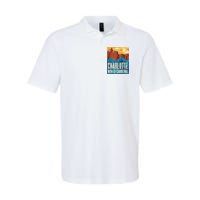 Charlotte North Carolina City Sunset Softstyle Adult Sport Polo