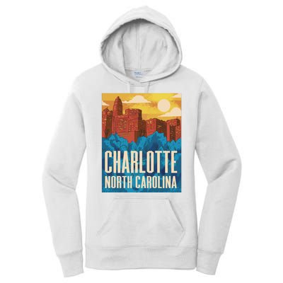 Charlotte North Carolina City Sunset Women's Pullover Hoodie