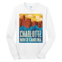 Charlotte North Carolina City Sunset Tall Long Sleeve T-Shirt