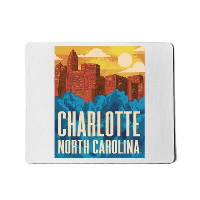 Charlotte North Carolina City Sunset Mousepad