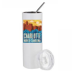 Charlotte North Carolina City Sunset Stainless Steel Tumbler