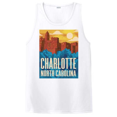 Charlotte North Carolina City Sunset PosiCharge Competitor Tank