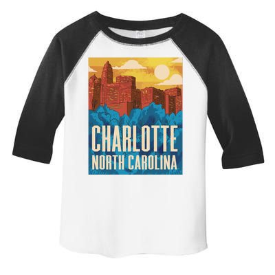 Charlotte North Carolina City Sunset Toddler Fine Jersey T-Shirt