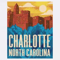 Charlotte North Carolina City Sunset Visor