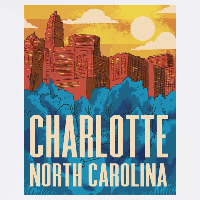 Charlotte North Carolina City Sunset Visor