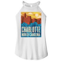 Charlotte North Carolina City Sunset Women's Perfect Tri Rocker Tank