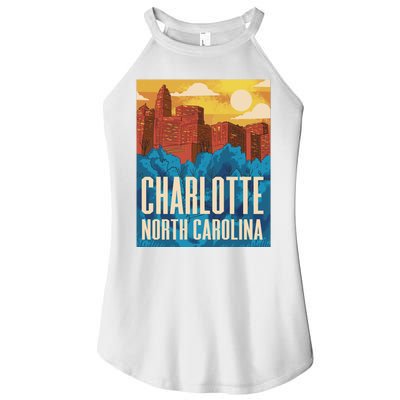 Charlotte North Carolina City Sunset Women's Perfect Tri Rocker Tank