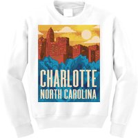 Charlotte North Carolina City Sunset Kids Sweatshirt