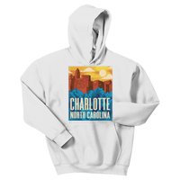 Charlotte North Carolina City Sunset Kids Hoodie