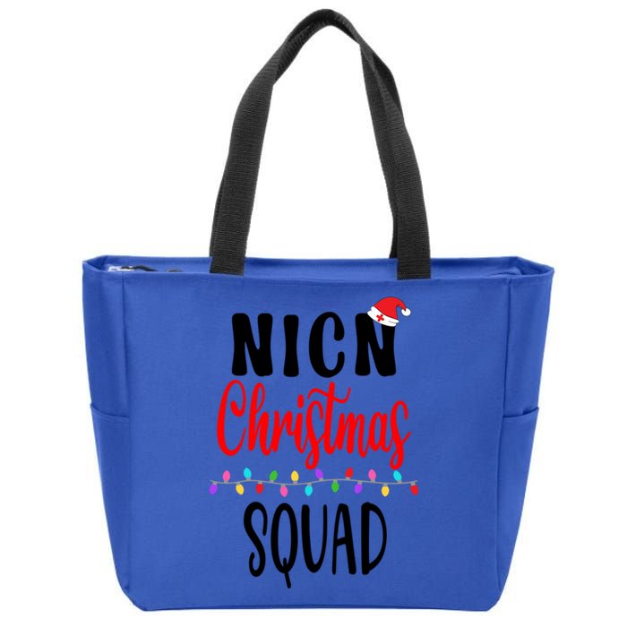 Christmas Nurse Crew Matching Er Nursing Great Gift Zip Tote Bag