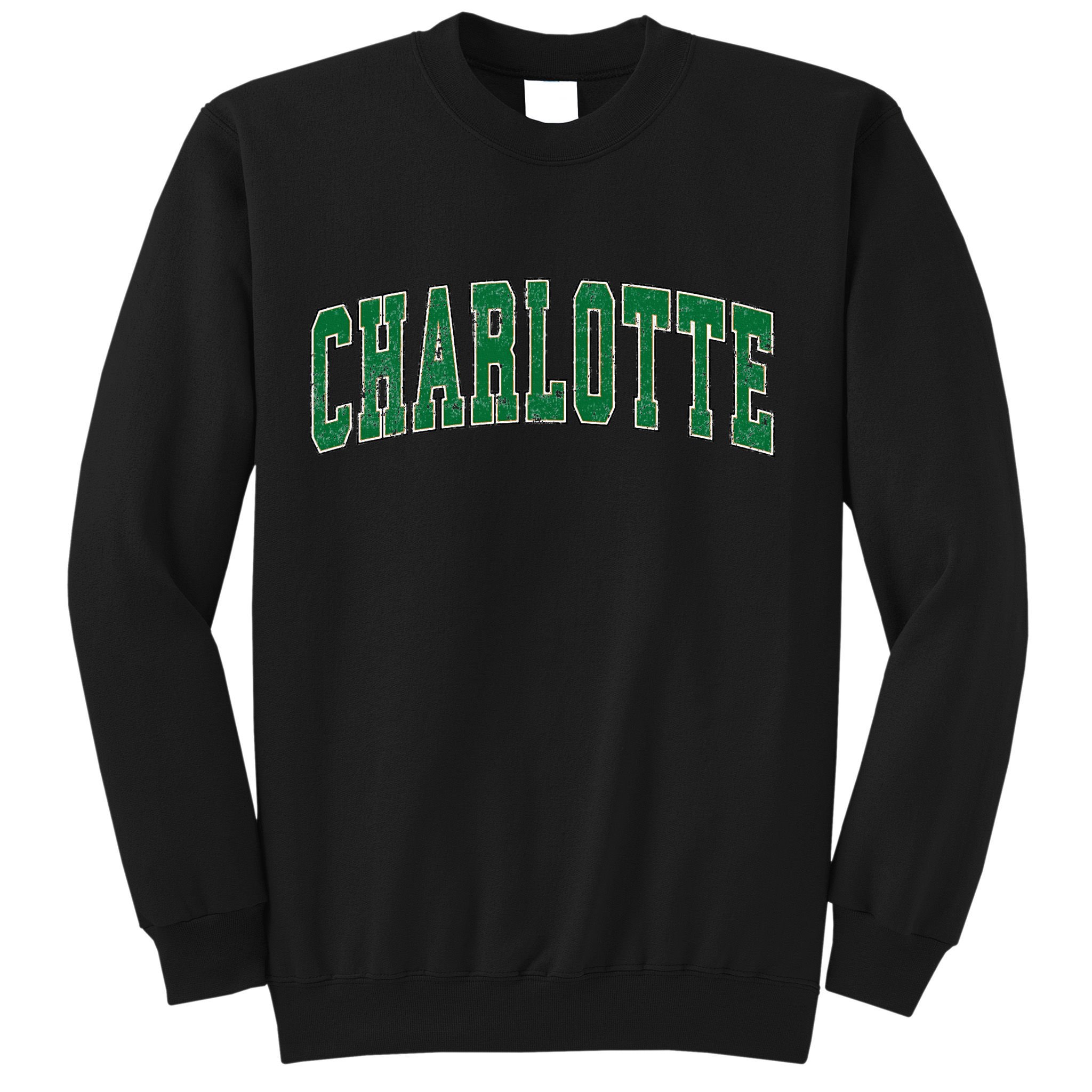 Charlotte North Carolina Nc Vintage Athletic Sports Sweatshirt