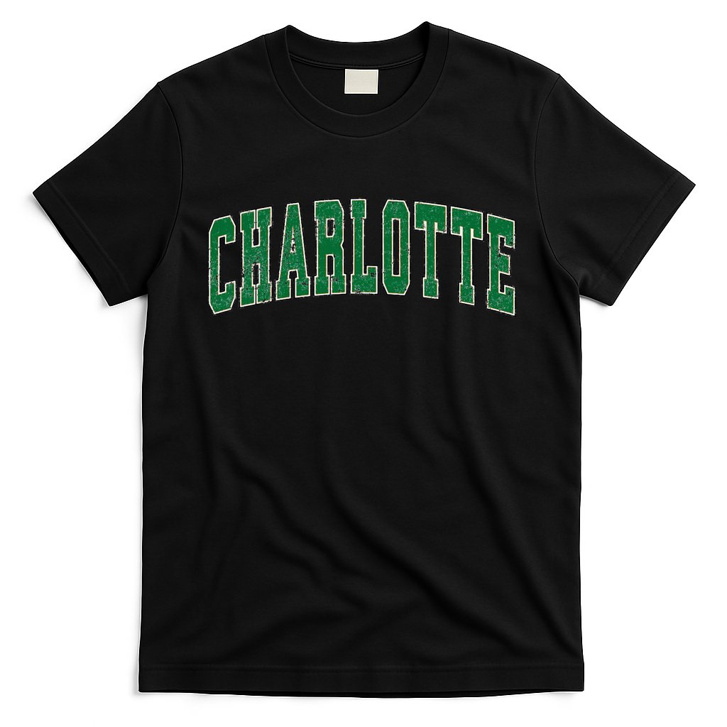 Charlotte North Carolina Nc Vintage Athletic Sports T-Shirt