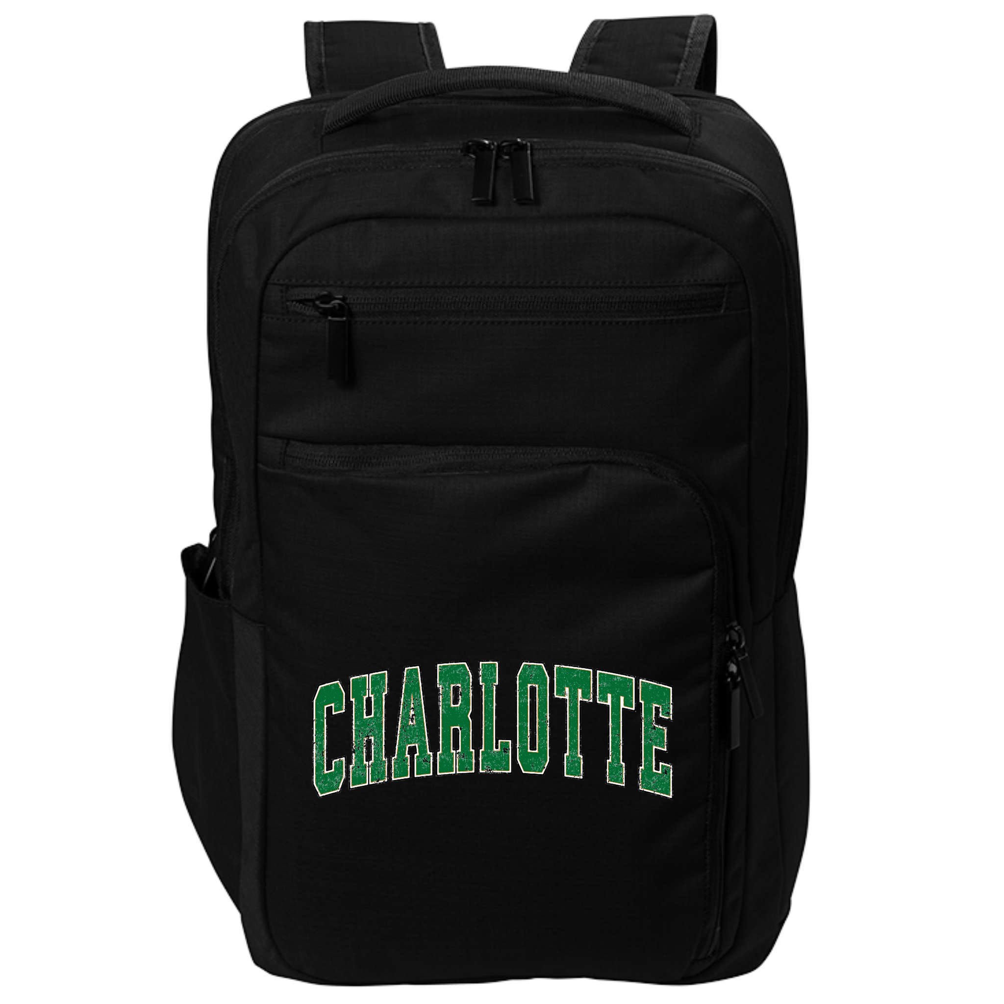 Charlotte North Carolina Nc Vintage Athletic Sports Impact Tech Backpack