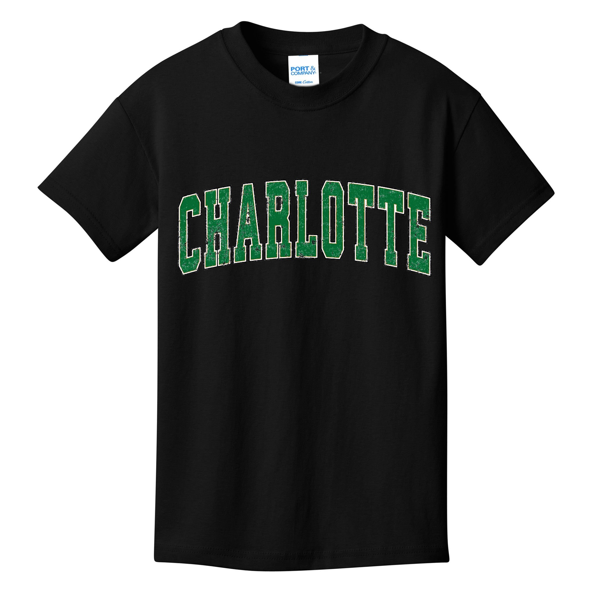 Charlotte North Carolina Nc Vintage Athletic Sports Kids T-Shirt