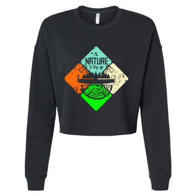 Colorful Nature Cropped Pullover Crew