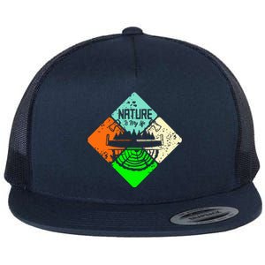 Colorful Nature Flat Bill Trucker Hat