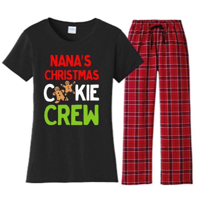 Cute Nana's Christmas Cookie Crew for Grand and Families  Women's Flannel Pajama Set