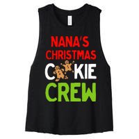 Cute Nana's Christmas Cookie Crew for Grand and Families  Women's Racerback Cropped Tank