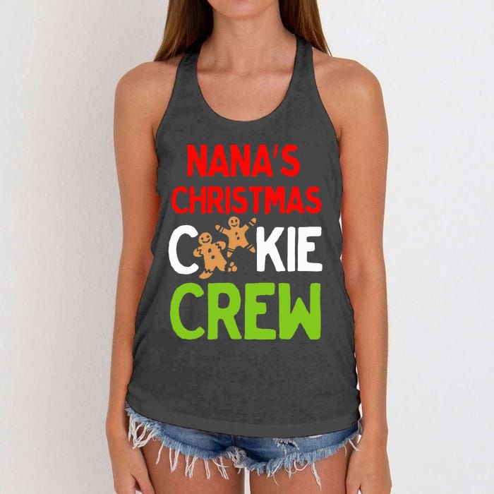 Cute Nana's Christmas Cookie Crew for Grand and Families  Women's Knotted Racerback Tank