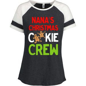 Cute Nana's Christmas Cookie Crew for Grand and Families  Enza Ladies Jersey Colorblock Tee