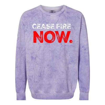 Ceasefire NOW Colorblast Crewneck Sweatshirt