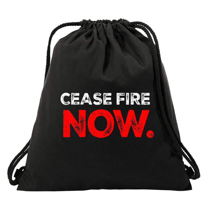 Ceasefire NOW Drawstring Bag