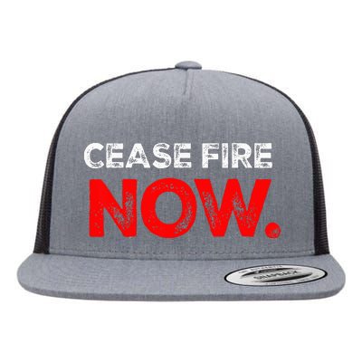 Ceasefire NOW Flat Bill Trucker Hat