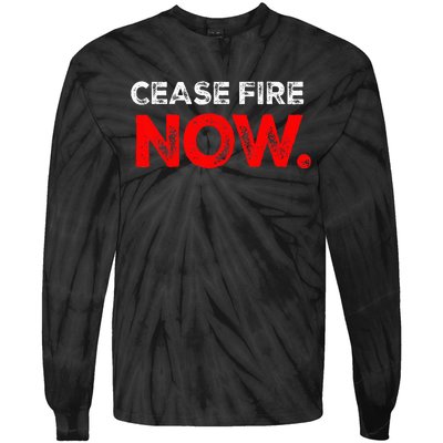 Ceasefire NOW Tie-Dye Long Sleeve Shirt