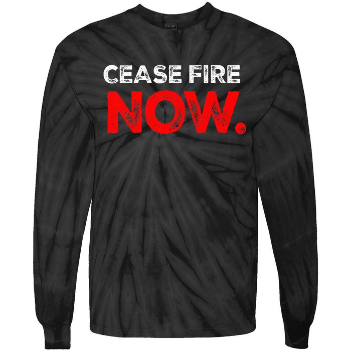 Ceasefire NOW Tie-Dye Long Sleeve Shirt