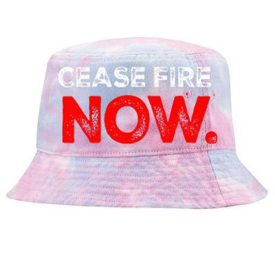 Ceasefire NOW Tie-Dyed Bucket Hat