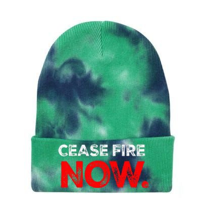 Ceasefire NOW Tie Dye 12in Knit Beanie