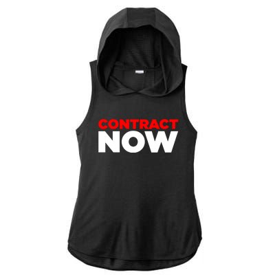 Contract Now Ladies PosiCharge Tri-Blend Wicking Draft Hoodie Tank