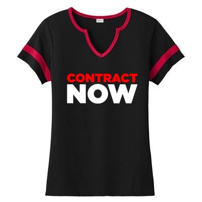 Contract Now Ladies Halftime Notch Neck Tee