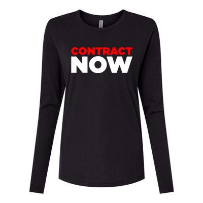 Contract Now Womens Cotton Relaxed Long Sleeve T-Shirt