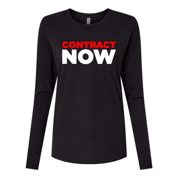 Contract Now Womens Cotton Relaxed Long Sleeve T-Shirt