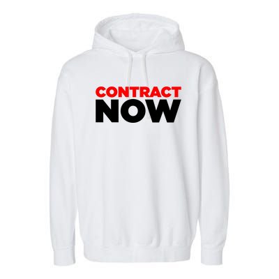 Contract Now Garment-Dyed Fleece Hoodie